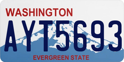 WA license plate AYT5693