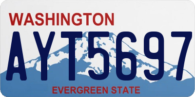 WA license plate AYT5697