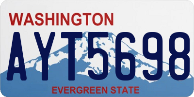 WA license plate AYT5698