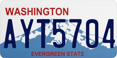 WA license plate AYT5704
