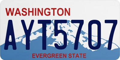 WA license plate AYT5707