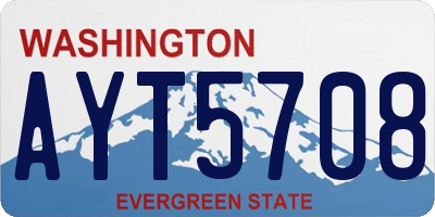 WA license plate AYT5708