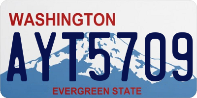 WA license plate AYT5709