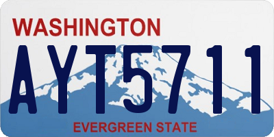 WA license plate AYT5711