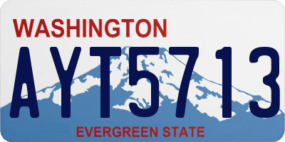 WA license plate AYT5713