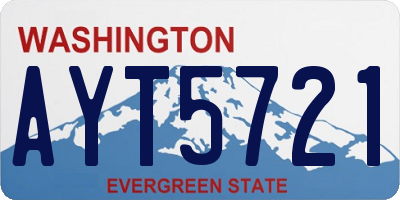 WA license plate AYT5721