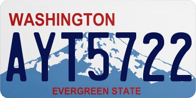 WA license plate AYT5722