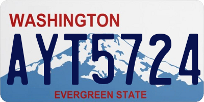 WA license plate AYT5724
