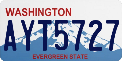 WA license plate AYT5727