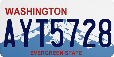 WA license plate AYT5728