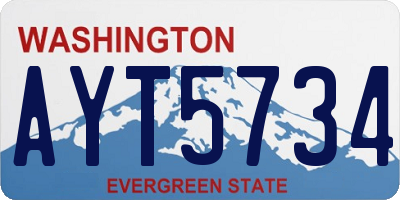 WA license plate AYT5734