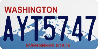 WA license plate AYT5747