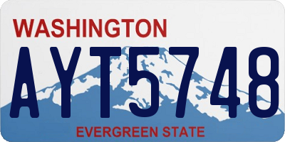WA license plate AYT5748