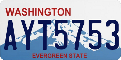 WA license plate AYT5753