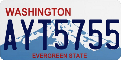 WA license plate AYT5755