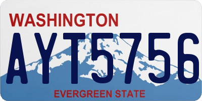 WA license plate AYT5756