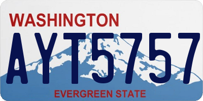 WA license plate AYT5757