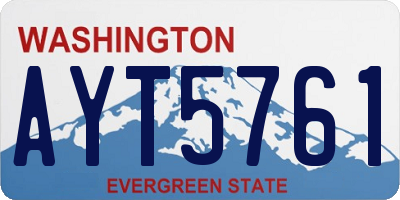 WA license plate AYT5761