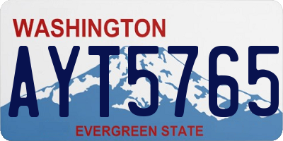 WA license plate AYT5765