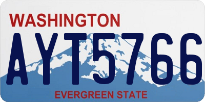 WA license plate AYT5766