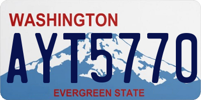 WA license plate AYT5770