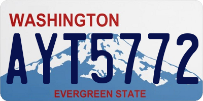 WA license plate AYT5772