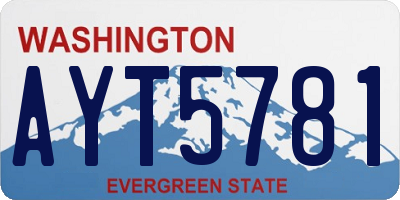 WA license plate AYT5781