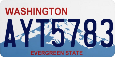 WA license plate AYT5783