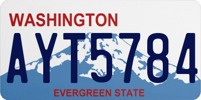 WA license plate AYT5784