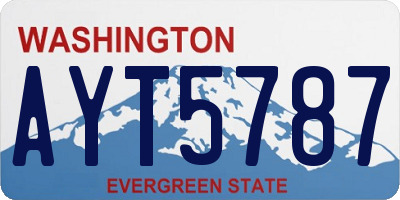 WA license plate AYT5787