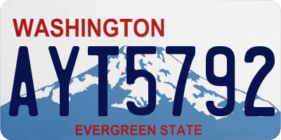 WA license plate AYT5792