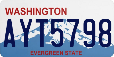 WA license plate AYT5798