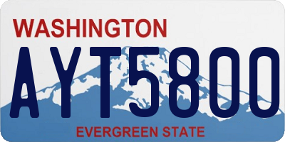 WA license plate AYT5800
