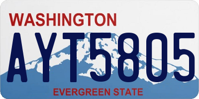 WA license plate AYT5805