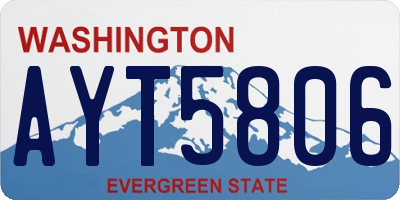 WA license plate AYT5806