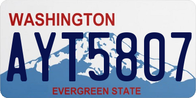 WA license plate AYT5807