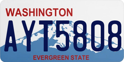 WA license plate AYT5808