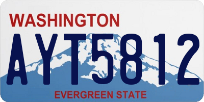 WA license plate AYT5812