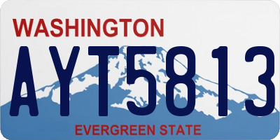 WA license plate AYT5813