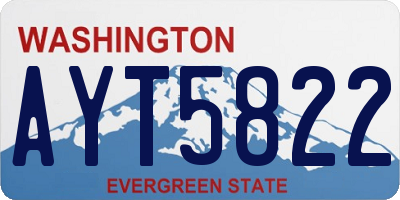 WA license plate AYT5822