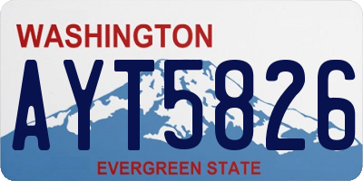 WA license plate AYT5826