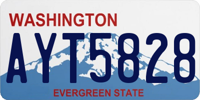 WA license plate AYT5828