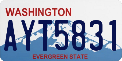 WA license plate AYT5831