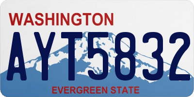 WA license plate AYT5832