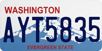 WA license plate AYT5835
