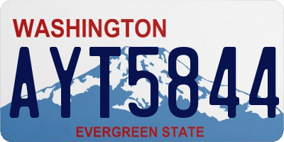 WA license plate AYT5844