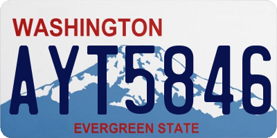 WA license plate AYT5846