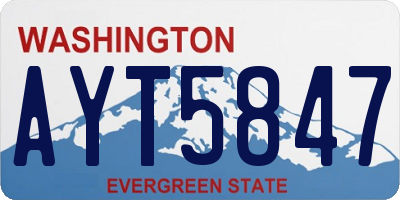 WA license plate AYT5847