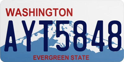 WA license plate AYT5848