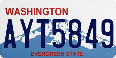 WA license plate AYT5849